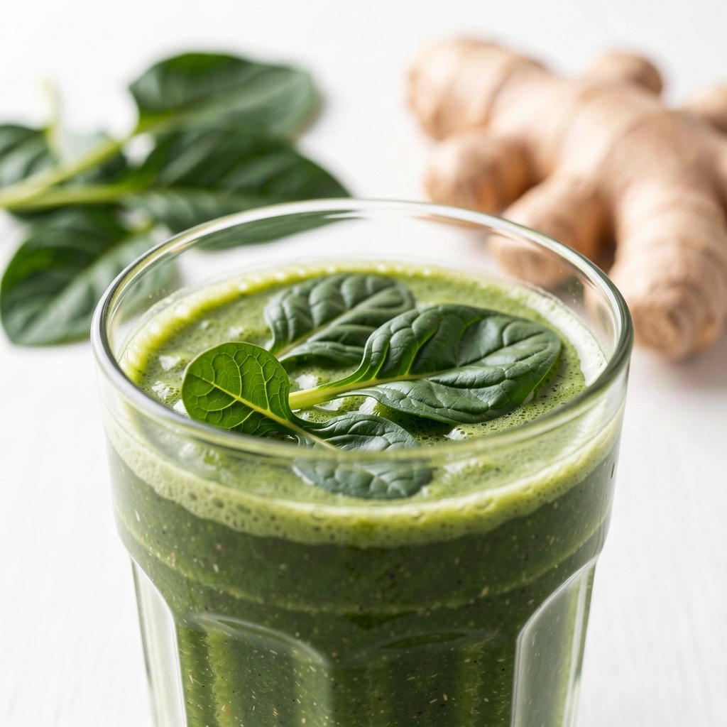 Green juice and ginger